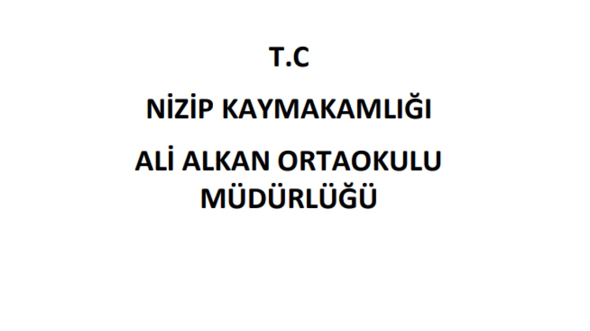 ALİ ALKAN ORTAOKULU 2024-2028 YILI STRATEJİK PLANI